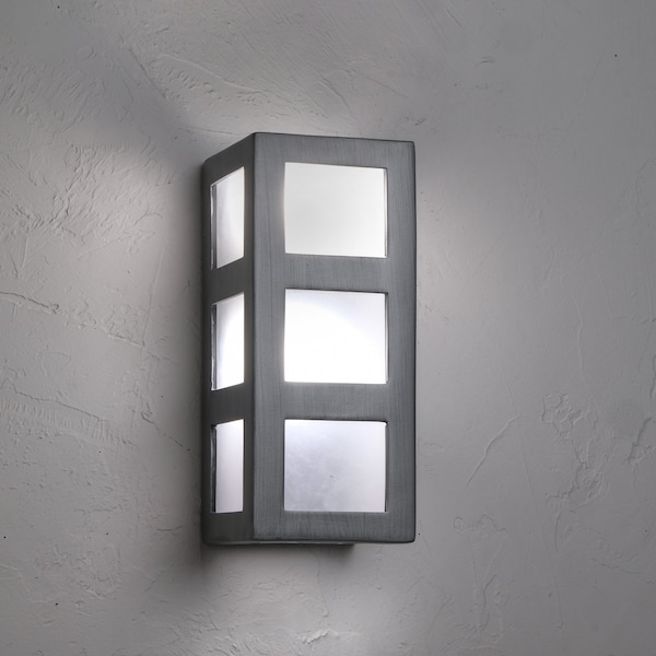 Luxury Lighting Varien Bay 12.5in. High Ceramic Outdoor Wall Light, Antique Pewter Finish 184-77(W9) APew u/d-7-17 - main